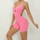 thumbnail image 5 of Mono deportivo ajustado con espalda descubierta y aberturas para yoga, conjunto de una pieza para mujer, mono corto para gimnasio y fitness, 5 of 5