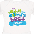 thumbnail image 4 of Inktastic Daddy Worlds Best Welder Boys or Girls Long Sleeve Baby Bodysuit, 4 of 5