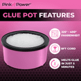 thumbnail image 7 of Pink Power Electric Hot Glue Pot for Crafts and 1lb Hot Glue Pellets Hot Melt Glue for Crafting - Adjustable Temp 225-400 F 160ml Hot Glue Skillet for Crafting - Hot Glue Pots for Crafting Glue Buddy, 7 of 7