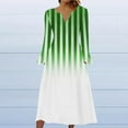 thumbnail image 2 of Kaemgyyd Fall Dresses for Women Casual Loose Stripe Long Sleeve Midi Dress Fashion Button A Line Flowy Dress, 2 of 5