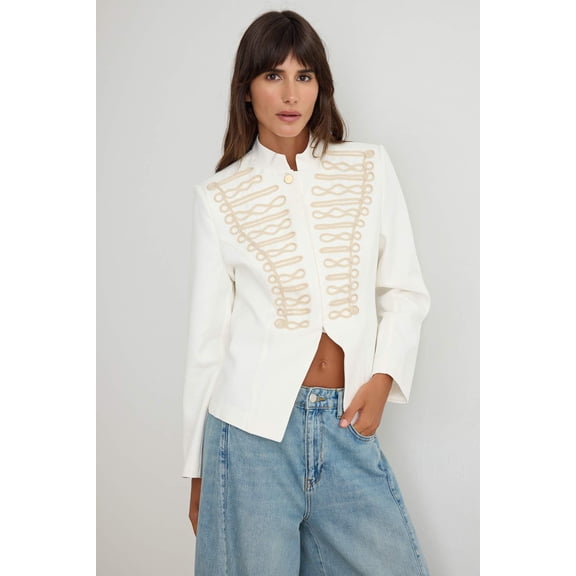 TRENDYOLMİLLA Women's Embroidered Long Fitted Jackets