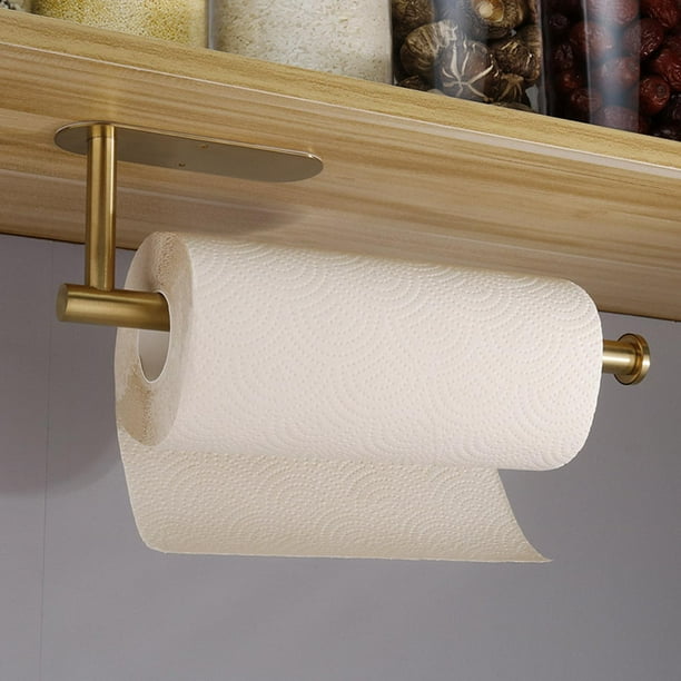 Soporte para Papel Higiénico Baoblaze Almacenamiento Montado en Pared Acero Inoxidable Oro
