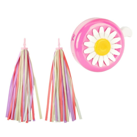 Children Bikes Handlebars Bells with Colorful Streamers Kids Bikes Bells Bicycles Grip Ribbon Cyclings Accessories