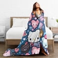thumbnail image 4 of Hello Kitty Blanket, Super Soft Throw Blanket, Cozy Flannel Blankets For Boys Girls, Warm Blankets For Couch Sofa Bed, 80"X60", 4 of 9