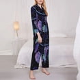 thumbnail image 3 of Kdxio Dreamcatcher With Colorful Feathers Women's Pajama Sets Long Sleeve Button Down Sleepwear Nightwear Soft Pjs Lounge Sets-Small, 3 of 7