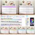 thumbnail image 3 of ChVans White 8 Drawer Dresser with LED Lights, 59" Wide Modern Wood Chest of Drawers with Charging Station & Handle Free, LED Black Dresser for bedroom, Living Room, Entryway, Hallway, 3 of 8