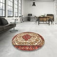 thumbnail image 4 of Ahgly Company Machine Washable Indoor Square Traditional Red Area Rugs, 7' Square, 4 of 7