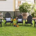 thumbnail image 6 of Dycanpo 15.6'' Kids Adirondack Chair, Toddler Outdoor Patio Chair for Backyard, HDPS - Black, 6 of 8