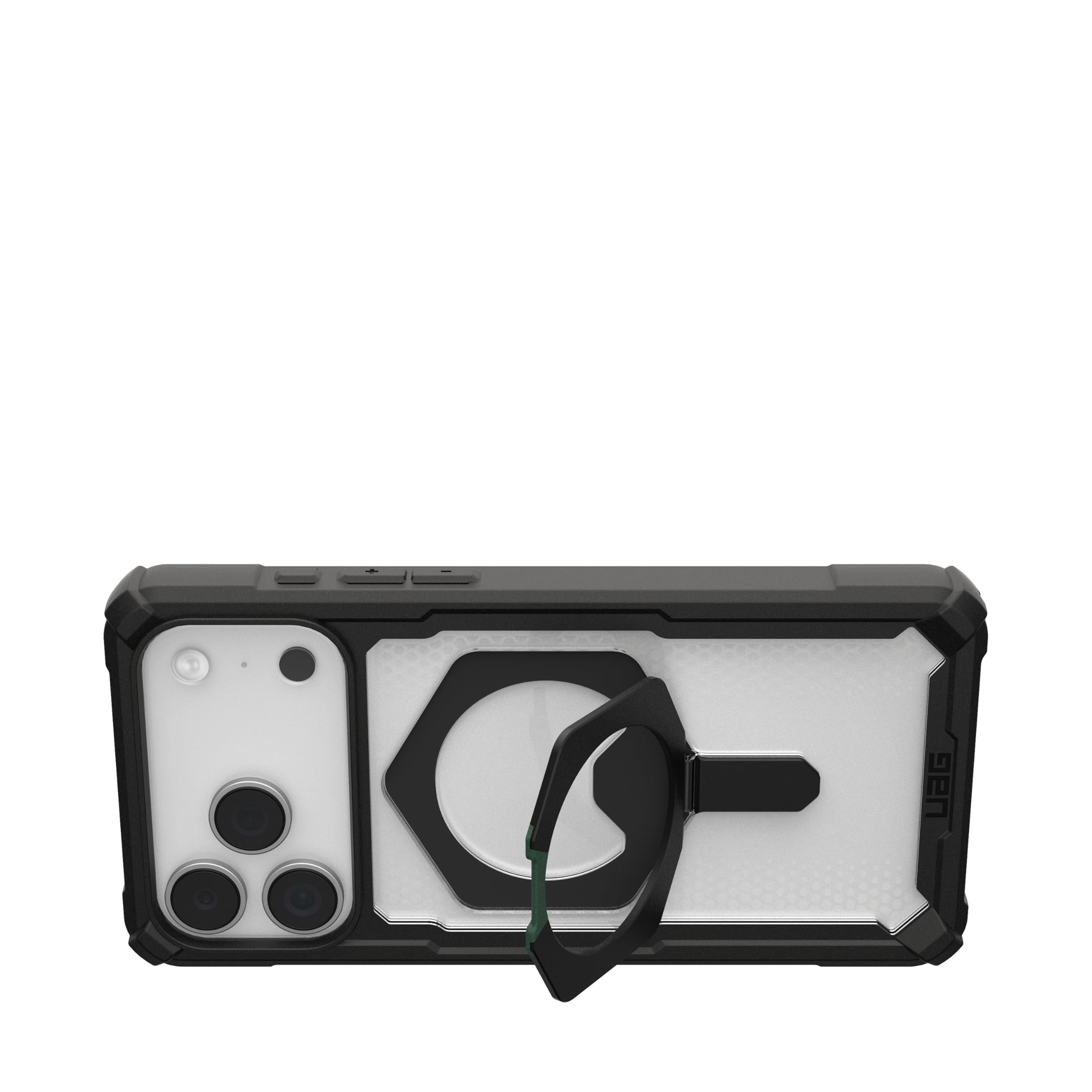 UAG iPhone 17 Pro Max Case with Kickstand Plasma XTE - Compatible with MagSafe Transparent Military Grade Protective Cover, Black/Clear