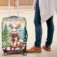 thumbnail image 4 of Merry Christmas Santa Reindeer Antlers Poodle Sleigh Xmas Winter Holiday Travel Luggage Cover Poodles Dog Lover Gifts Idea Suitcase Dust Protective Decor - 00023, 4 of 5
