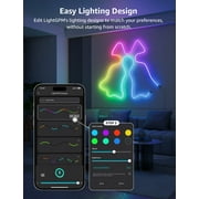 Lepro N1 AI Smart RGB Rope Lights for Christmas, Personalized AI Lighting Designer, LightBeats Music Sync, Color Segment DIY, Voice Control Via App, 9.84ft Wi-Fi & Bluetooth LED Strip Lights