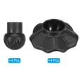 thumbnail image 3 of Uxcell 0.59"(15mm) Chair Feet Cover Plastic Camping Chair Leg Table Cap Black 4 Pack, 3 of 6