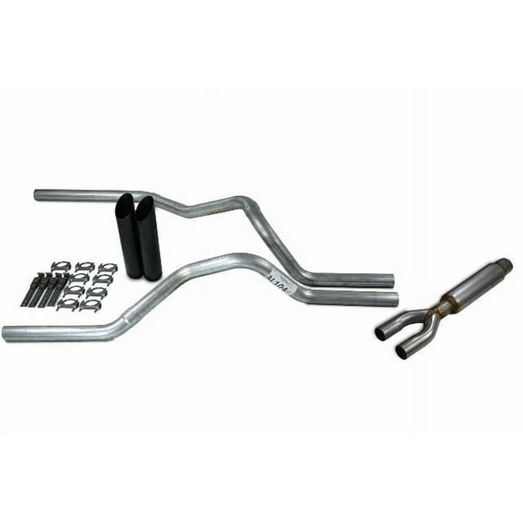 Dodge Ram 1500 Truck 04-08 2.5" Dual Truck Exhaust Kits with Glasspack Black Tip