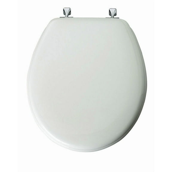 Mayfair Round White Molded Wood Toilet Seat