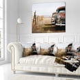 thumbnail image 3 of Designart Vintage Cars - Contemporary Throw Pillow - 16x16, 3 of 5