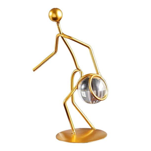 Figuras De Bolas De Cristal Con Adornos De Soporte Para Mesa, Oficina, estiloE Zulema Figuras de atletas