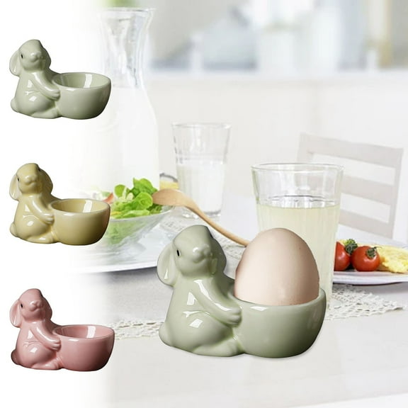 Ceramic Breakfast Tray Cup Holder  Cute Animal Shape Tabletop Decor, Ceramic Serving Plate for Living Room Dining Room, Pink Green Yellow, 8.8x6.5x5 cm