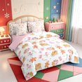thumbnail image 2 of Manfei Modern Christmas Tree 7-Piece Twin Bedding,Western Xmas Festive Bedding Comforter Set,Pink Reversible, 2 of 7