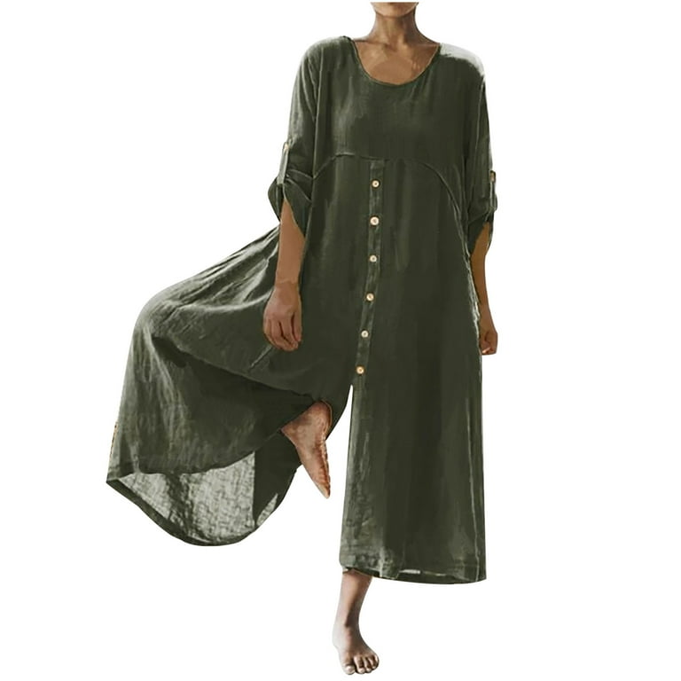 Long sleeves loose fitting linen dress 4817 Long sleeves loose fitting linen dress 4817