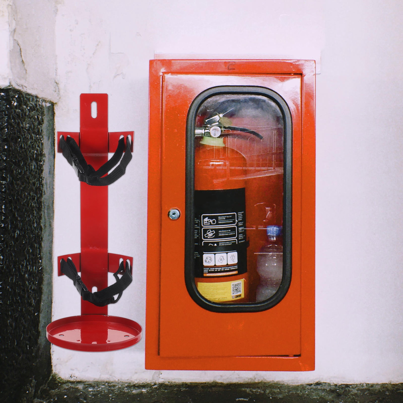 RENACLIPY Renaclipy Heavy Duty Fire Extinguisher Mount for Vehicles Red Secure Fixation Space Saving