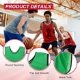 thumbnail image 3 of Uxcell Soccer Training Vest, Team Sports Pinnies Reversible Numbered Jerseys Green 27 in, 3 of 7