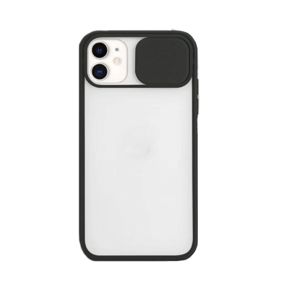 Carcasa Silicona Protección Cámara Mate Para Iphone 13 Pro Max Negro