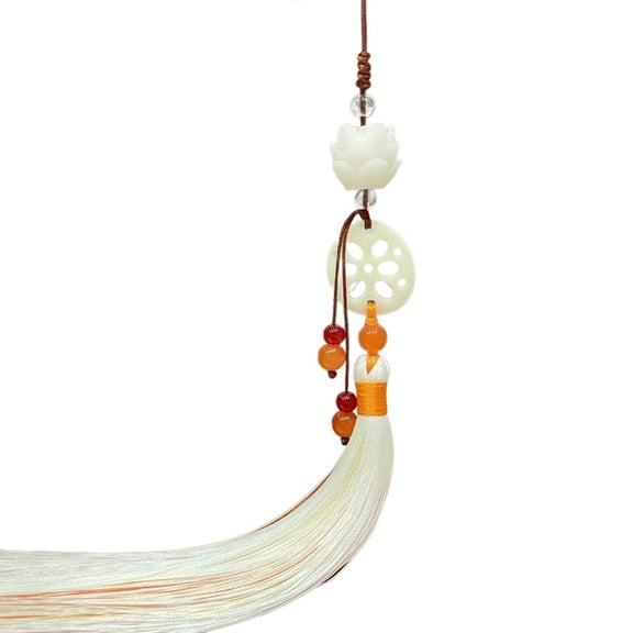 YIEMEEN Chinese Hanfu Pendant Retro Waist Pendant Imitation Lotuses Jade Accessory Gift