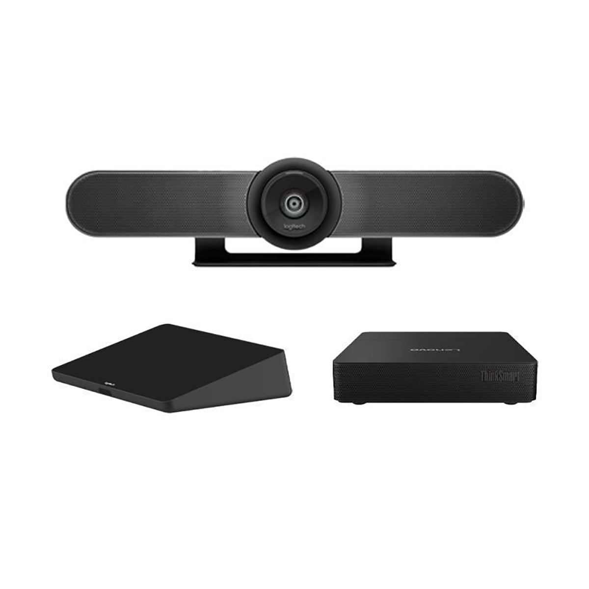 Logitech MeetUp 4K UHD All-in-One Conference Camera with Lenovo ThinkSmart Mini PC and 10.1" TAP Touch Controller for Small Microsoft Teams Meeting Room