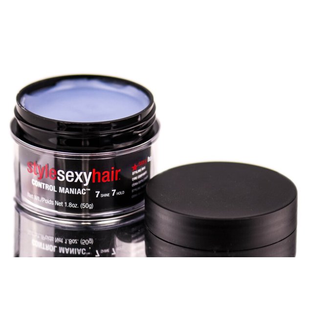 1.8 oz , Style Sexy Hair Control Maniac Wax Hair Care - Pack of 1 w/ Sleekshop Teasing Comb Sexy Hair Products belleza