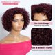 thumbnail image 3 of Peluca Rebecca Fashion 99J de pelo humano corto y rizado, color burdeos, 3 of 8