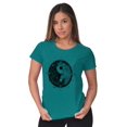 thumbnail image 3 of Floral Yin Yang Symbolic Spiritual Women's T Shirt Ladies Tee Brisco Brands 3X, 3 of 6