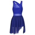 thumbnail image 3 of zdhoor Robe en Chiffon Asymétrique Lyrique pour Femmes Robe de Danse Ballet Contemporaine Performance Bleu Royal TTG, 3 of 7