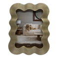 thumbnail image 5 of Boho Glam Picture Frame - Wavy Design Polyresin - Decorative Photo Frame for Home, Office, Bedroom, Living Room - Stylish Standing & Hanging - 9" Gold, 5 of 7
