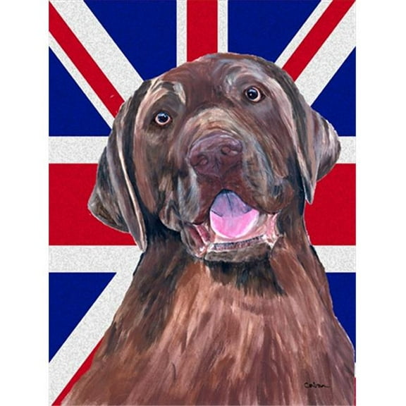 Labrador with English Union Jack British Flag Flag Garden Size