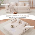 thumbnail image 5 of GNIXUU 71.25" Modern Modular Recliner Sofa, Convertible Sleeper Bed,Folding Mattress Loveseat Couch with Fixed-Shape Frame ,Comfy Lazy Boneless Couches for Living Room Bedroom Lounge,Beige, 5 of 8