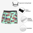 thumbnail image 3 of Sikiie Usa Flag Print Men's Boxer Briefs, Elastic Waistband Boxer Briefs Leggings-Small, 3 of 5