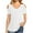 White, variant on Hvot&aat Womens V Neck Cold Shoulder Tops Summer Solid Color Short Sleeve Blouse Dressy Casual Going Out Tunic Shirts