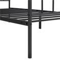 thumbnail image 5 of Renwick Juno Metal Canopy Frame Four Poster Bed with Headboard and Footboard, Black, Twin, 5 of 8