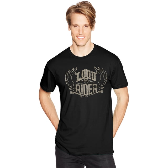 Hanes Mens Graphic Tee, 2XL, Loud Rider