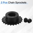 thumbnail image 3 of 2Pack #25 Chain Roller Sprocket 16mm Bore 1/4" Pitch 22 Tooth Keyway 5 x 2.3mm, 3 of 6