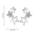 thumbnail image 4 of Pendientes colgantes, pendientes estrella, pendientes múltiples, pendientes de botón plateados para mujer, 4 of 8
