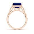 thumbnail image 2 of ANGARA Lab Grown 5.5 Ct Solitaire Sapphire Infinity Twist Ring for Women in 14K Rose Gold (Size-12x10mm) | September Birthstone, Anniversary, Jewelry Gift for Women | Lab-Grown Blue Sapphire Ring, 2 of 8