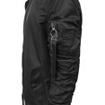 thumbnail image 6 of Ma Croix Mens Ruched Bomber Jacket Lightweight Waterproof Nylon Gathered Sleeve, 6 of 6