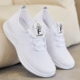 thumbnail image 3 of longantii Women Walking Shoes Lightweight Breathable Comfortable Sneakers Non Slip Athletic Shoes Cushioned Running Slip Resistant Casual Fitness White, 3 of 5
