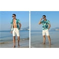thumbnail image 4 of Aiyino Men's Hawaiian Shirt Short Sleeves Printed Button Down Summer Beach Dress Shirts, 4 of 7