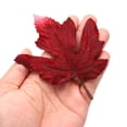 thumbnail image 4 of Uxcell Fake Fall Leaves, 4.7 inch 20Pcs Artificial Maple Leaves Faux Autumn Leaves Decor Style 3, Red, 4 of 6