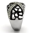 thumbnail image 4 of High polished (no plating) Stainless Steel Ring with Top Grade Crystal in Black Diamond for Women Black Diamond Stone Color Style TK921 Size 5, 4 of 4