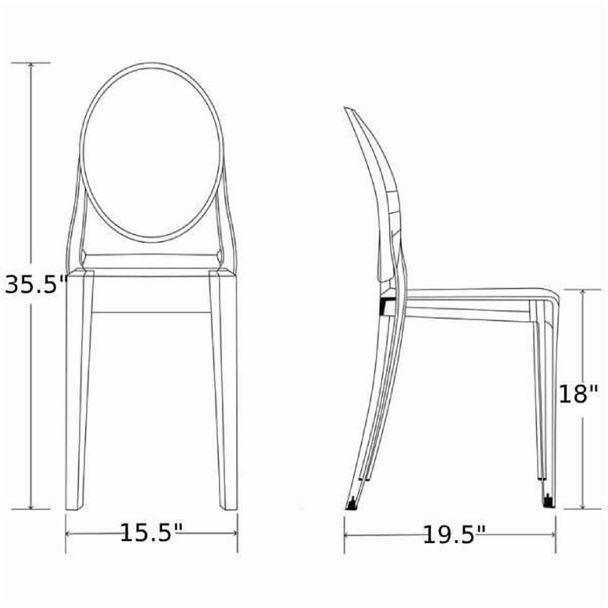 Plata Import Ghost Armless Chair