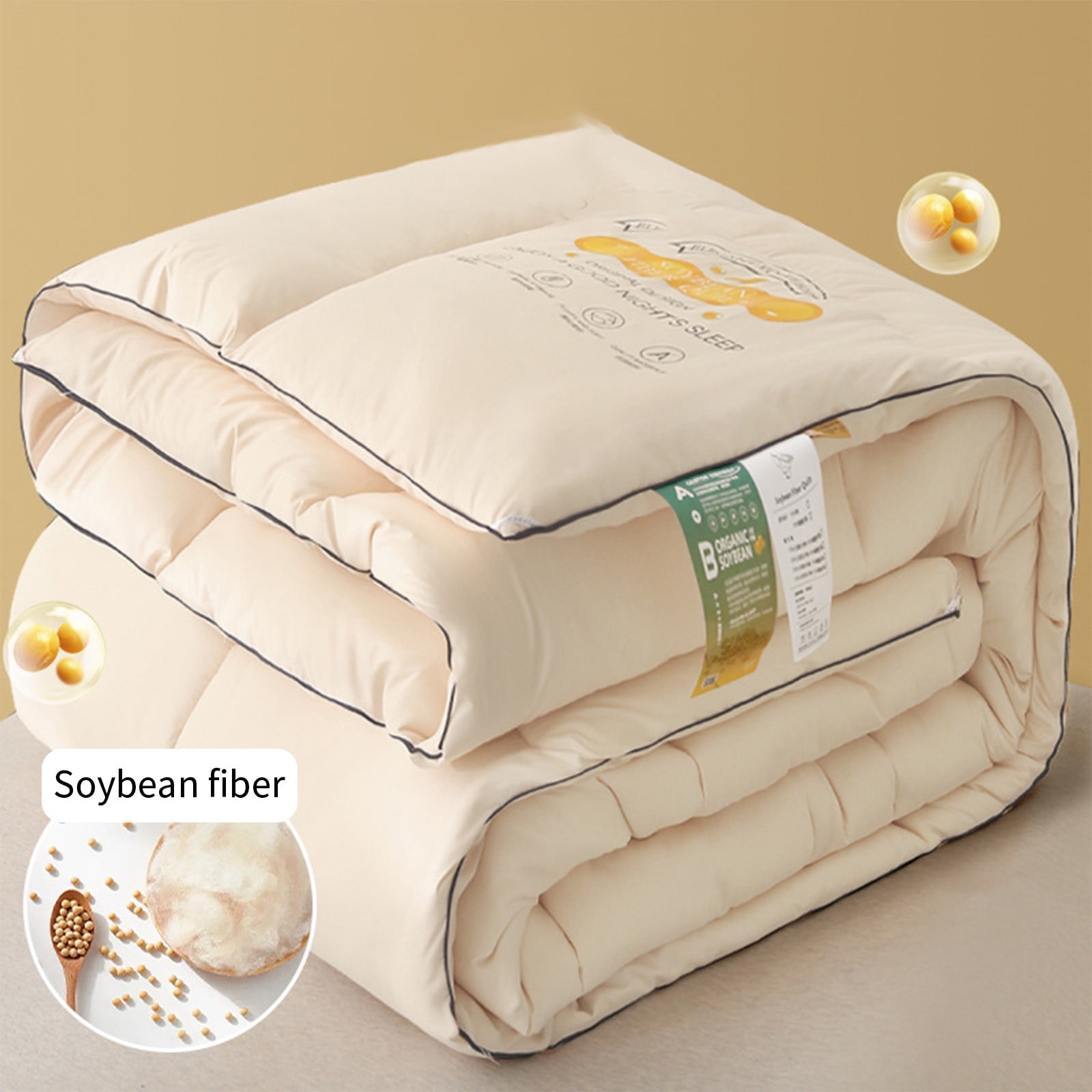MERILER Machine Washable Lightweight Quilt: Ideal for All-Season Cool Comfort, Breathable and Easy Care with 98% Cotton