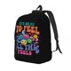 thumbnail image 3 of Está bien sentir todas las sensaciones Mochila encantadora de adentro hacia afuera con 2 personajes Mochila escolar para estudiantes Mochila para adolescentes, 3 of 4